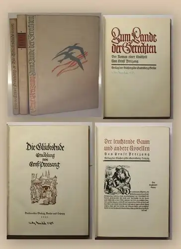 Preczang Konvolut 3 Bde um 1925 Belletristik Klassiker Erzählung Literatur xy