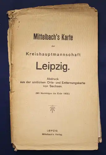 Mittelbachs neuste Karte der Kreishauptmannschaften von Leipzig um 1902 sf