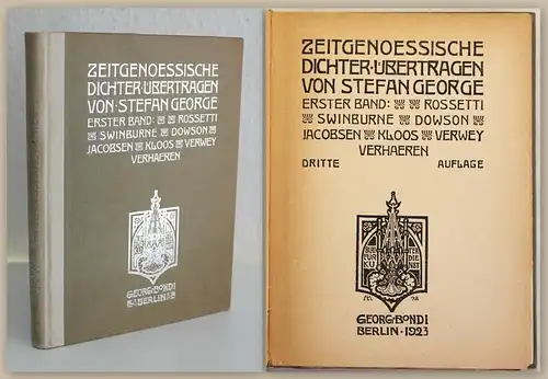 George Zeitgenössische Dichter 1.Bd Rossetti Swinburn u.W. 1923 Gedichte xz