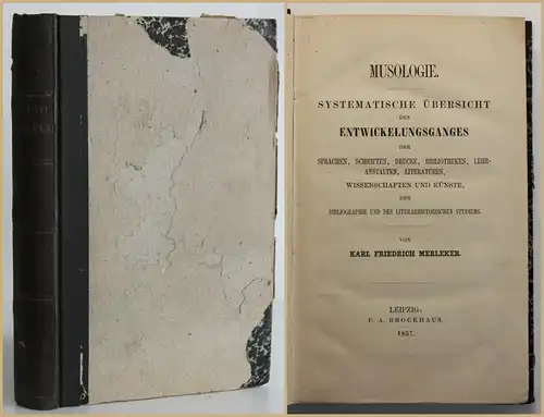 Merleker Musologie. Systematische Übersicht des Entwicklungsganges 1857 sf