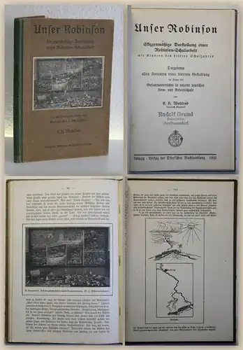 Wohlrab Unser Robinson 1922 Robinson-Schularbeit Robinsonade Pädagogik xz