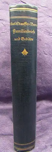 Familienbriefe und Gedichte von Karl- Stauffer- Bern 1914 Insel-Verlag js