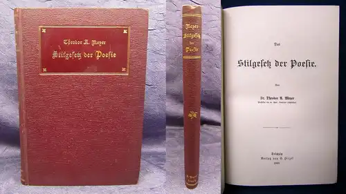 Meyer Das Stilgesetz der Poesie 1901 Thematisierung Dichtung Erklärung js