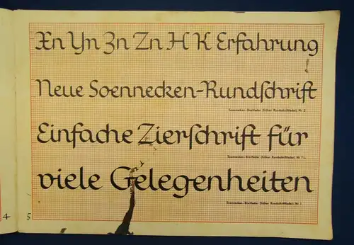 Sonnecken Schrifthefte Schriften für Schule und Beruf neue Rundschrift o.J. js