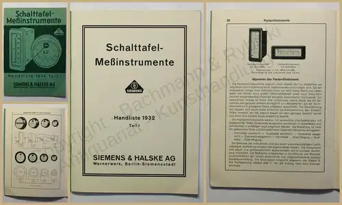 Schalttafel-Meßinstrumente Teil 1 1932 Technik Handwerk Geschichte Elektronik xy