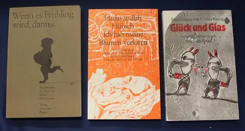 Konvolut 3 Bücher Eremiten Presse 1978- 1991 Erzählungen, Original Graphik js