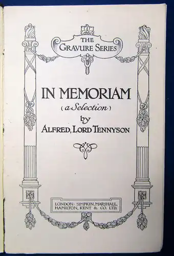 In Memorian ( a Selection) by Alfed Lord Tennyson o.J. Belletristik Lyrik  js