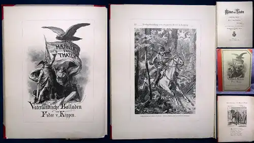 Köppen Männer und Thaten Vaterländische Balladen 1881 Gesänge Gemeinschaft js