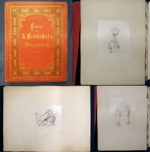 A,. Henschel's Skizzenbuch um 1880 45( von 50) Tafeln Künstler Kunst 2.Teil js