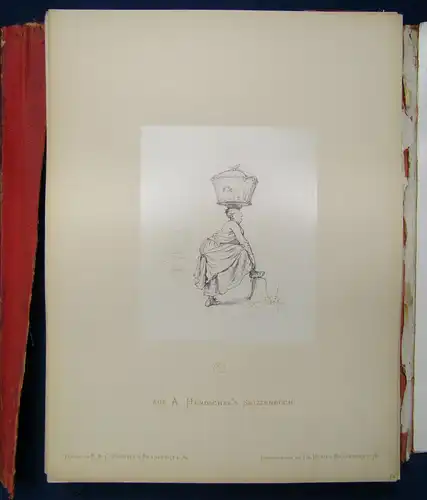 A,. Henschel's Skizzenbuch um 1880 45( von 50) Tafeln Künstler Kunst 2.Teil js