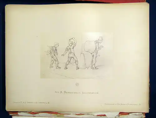 A,. Henschel's Skizzenbuch um 1880 45( von 50) Tafeln Künstler Kunst 2.Teil js