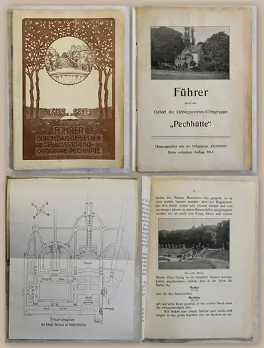 Führer Gebirgsvereins-Ortsgruppe Pechhütte 1914 Barockgarten Großsedlitz Sachsen