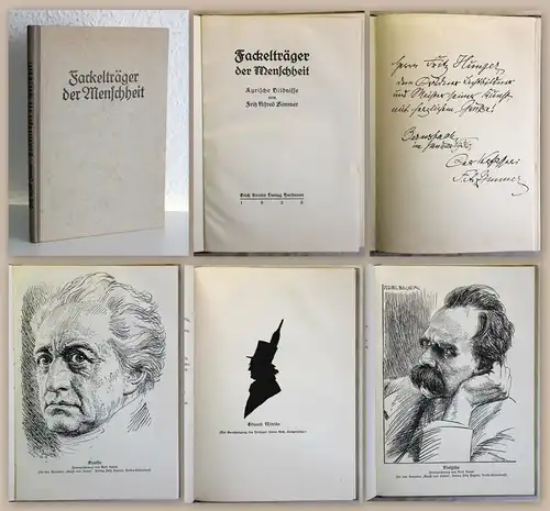 Zimmermann Fackelträger der Menschheit Lyrische Bildnisse 1926 mit Widmung xz