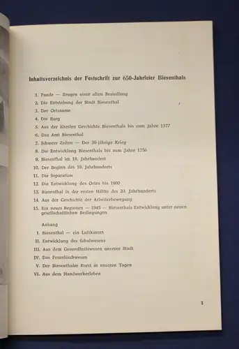 Festschrift zur 650-Jahr-Feier der Stadt Biesenthal 1965 Barnim Ortskunde js