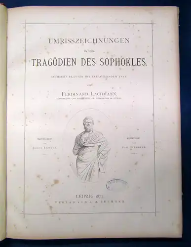 Lachmann Umrisszeichnungen zu den Tragödien des Sophokles 1873 Geschichte sf