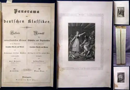 Panorama der deutschen Klassiker 2 Bände o.J. Poesie Prosa Gallerie  js