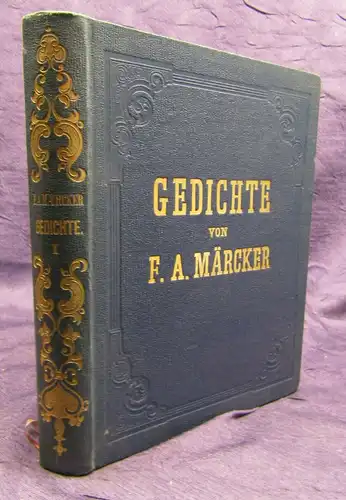 Märcker Gedichte 1 Band von 2 1858 Belletristik Klassiker Literatur sf