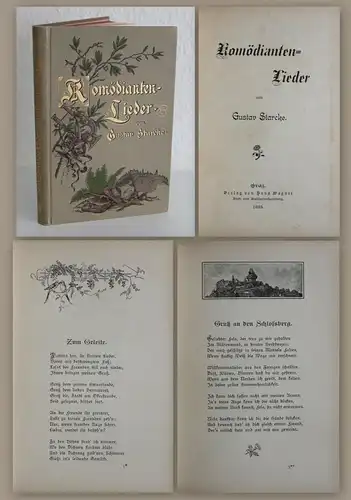Gustav Starcke - Komödianten-Lieder 1895 - Gedichte Dichtkunst Lyrik Musik - xz