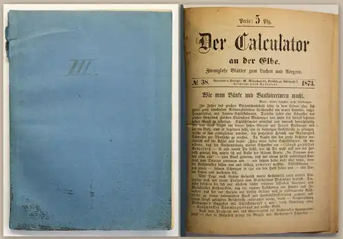 Der Calculator Blätter zum Lachen & Ärgern 1873 Nr.37-57 Wochenblatt Dresden xy