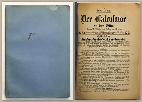 Der Calculator Blätter zum Lachen & Ärgern 1874, Nr.82-100 + Nr.104 Dresden xy
