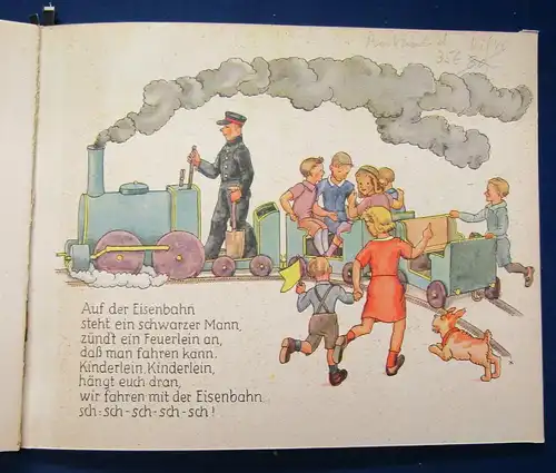 Geyer Lieder und Reime um 1940 Kinderbuch illustriert nahezu verlagsfrisch