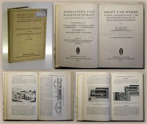 Leder Kraft & Wärme in der Landwirtschaft 1930 Wärmelehre Thermodynamik xz