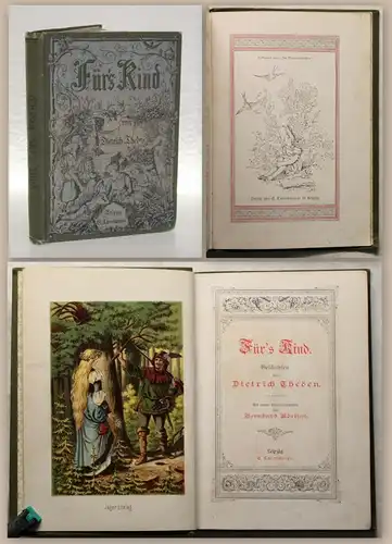 Theden Fürs Kind Geschichten um 1890 mit Frontispiz von Mörlins Kinderbuch xz
