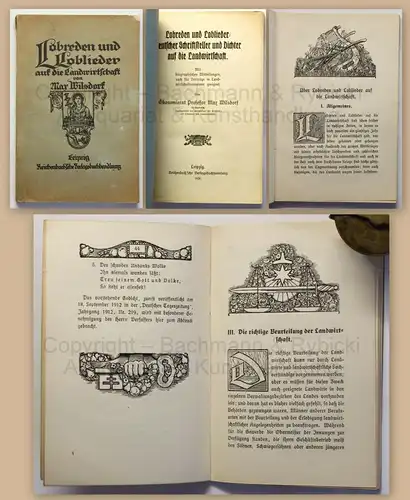 Wilsdorf Lobreden und Loblieder auf die Landwirtschaft 1920 Lyrik Gedichte xz