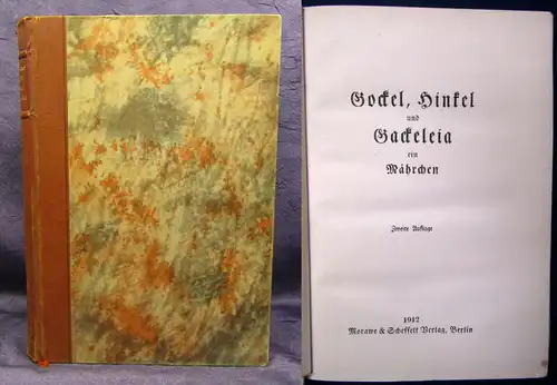 Brentano Gockel, Hinkel und Gackeleia ein Mährchen 1912 Belletrsitik Lyrik js