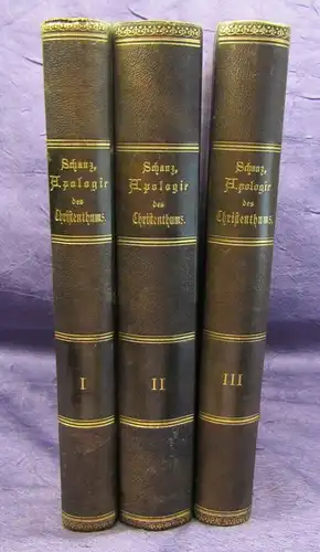 Schanz Apologie des Christenthums 1887 2 Bände Theologie Christentum js