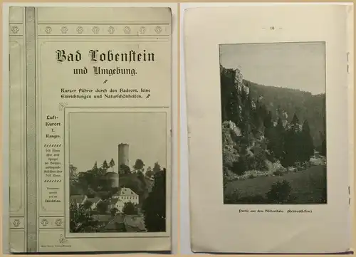 Orig. Prospekt Bad Lobenstein um 1900 Reise Ortskunde Geografie Geographie sf