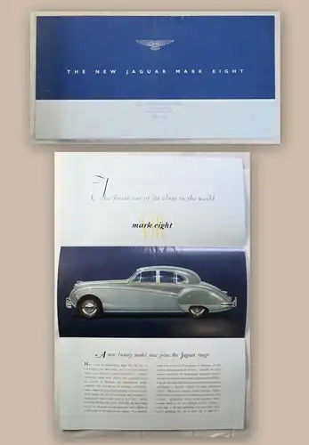 Werbeprospekt Broschüre Jaguar Mark Eight VIII Automobil Oldtimer 1956 xz