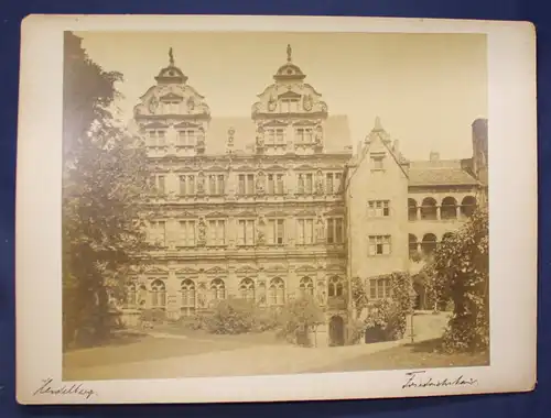 2 original Fotografien von Heidelberg um 1880 Architektur Kunst Kultur sf
