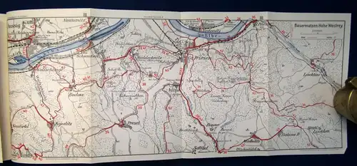 Meinholds Führer Nr. 10 böhmisches Mittelgebirge Westlicher Teil  1928 js