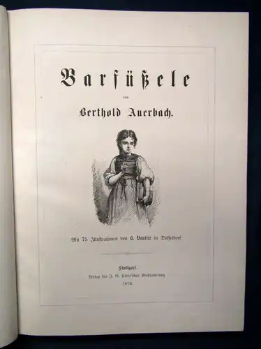 Auerbach Barfüßele 1870 Mit 75 Illustrationen B. Vautier Geschichten Lyrik js