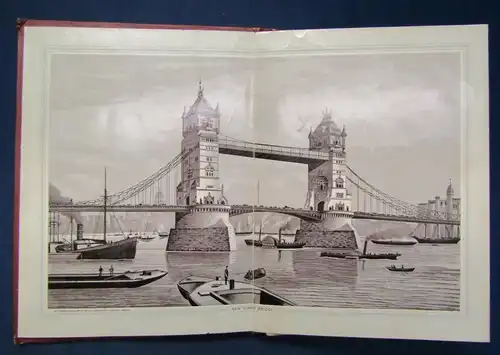 Lithographisches Leporello von London Gesamtlänge 3,70m u. Beilage O. J.  js