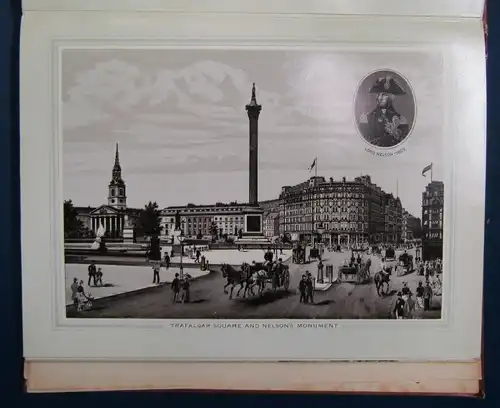 Lithographisches Leporello von London Gesamtlänge 3,70m u. Beilage O. J.  js