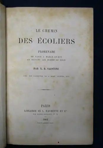 Saintine Le Chemin Des Ecoloiers Promenade De Paris A Marly-Le-Roy 1861 js