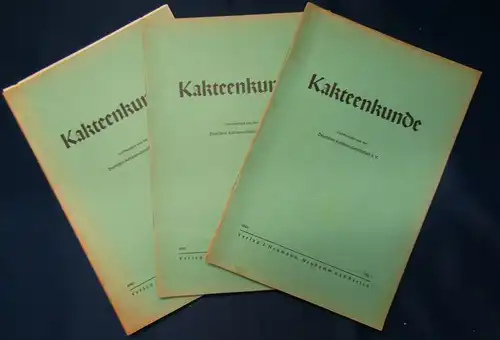 Kakteenkunde Lieferung 1-3 1940 Botanik Natur Forschung Phytologie Lehre js