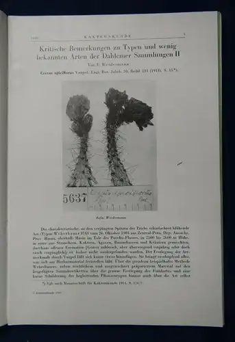 Kakteenkunde Lieferung 1-3 1940 Botanik Natur Forschung Phytologie Lehre js