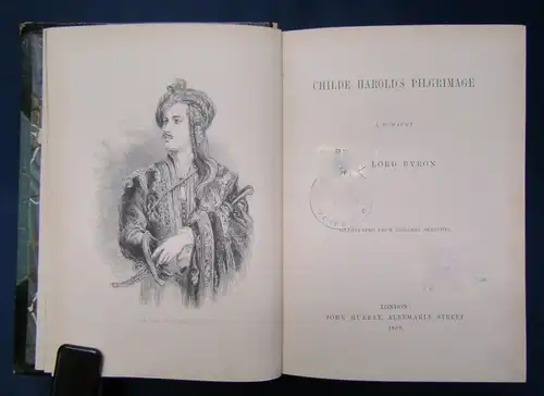 Childe Harolds Pilgrimage A Romaunt Lord Byron 1859 illustriert Geschichte  js