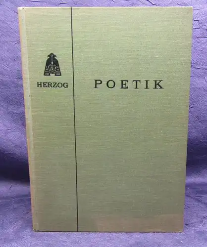 Herzog Poetik in Theorie 1914 selten Belletrsitik Schema Thematik Erzählungen js