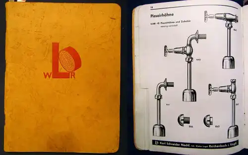 WLOR Sanitär Katalog um 1920 Wasserhähne Armaturen Zubehörteile Technik js