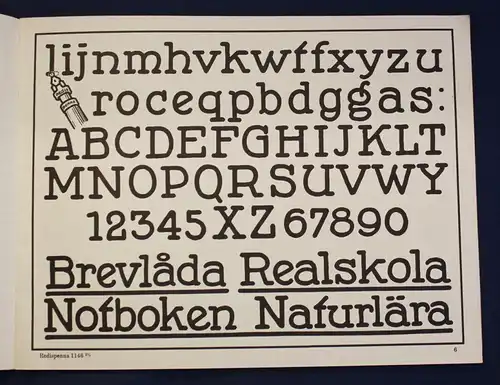 John Ekström Redis- Konstskrift Schriftmuster Katalog um 1923 Handschriftlich js