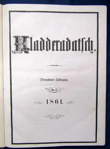 Kladderadatsch 14. Jhg. Hefte 2-60 Humoristisch- Satirisches Wochenblatt js