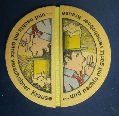 Bierdeckelbuch Und nacht mit gantz verschobner Krause selten 1983 Minibuch js