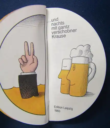 Bierdeckelbuch Und nacht mit gantz verschobner Krause selten 1983 Minibuch js