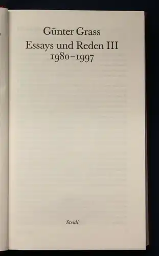 Günter Grass Werkausgabe 9 Bände (1,2,6,10,12,13,14,15,16) 1997 Belletristik js