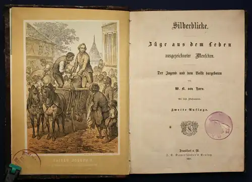 Horn Silberblicke "Züge aus dem Leben ausgezeichneter Menschen" 1864 sf