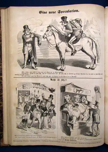 Kladderadatsch 6. Jhg. Hefte 1-60, Sylvesterheft 1853 Satirisches Wochenblatt js